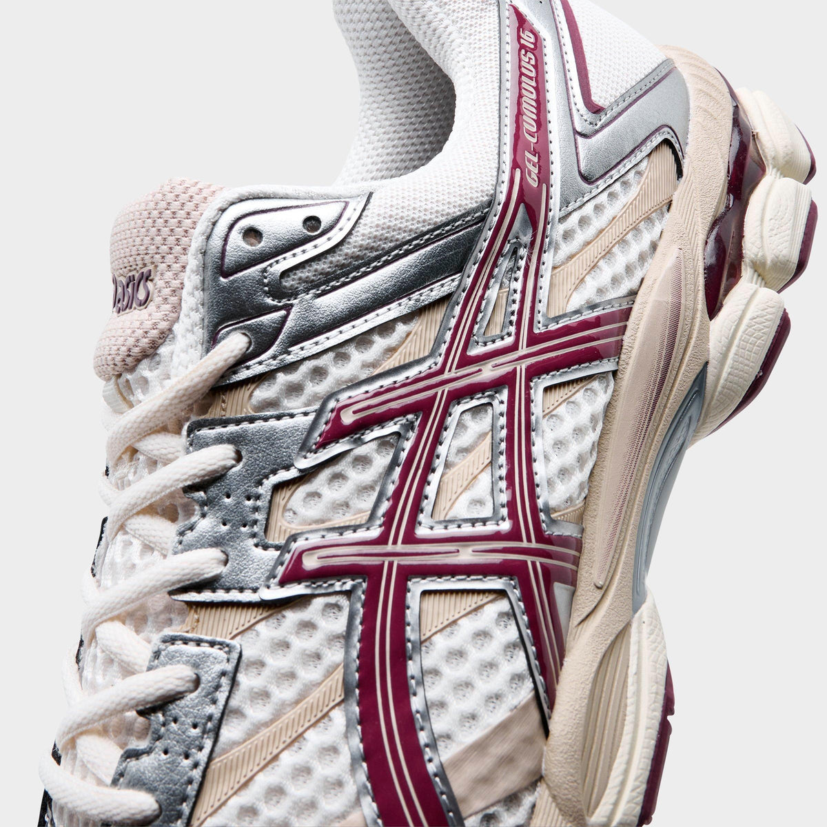 Men's ASICS GEL-Cumulus 16 Casual Shoes - Cream/Beniimo Purple - image 3
